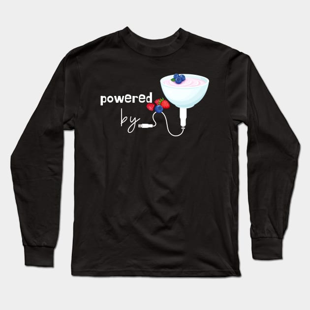 Powered by Smoothie Bowl Long Sleeve T-Shirt by leBoosh-Designs
